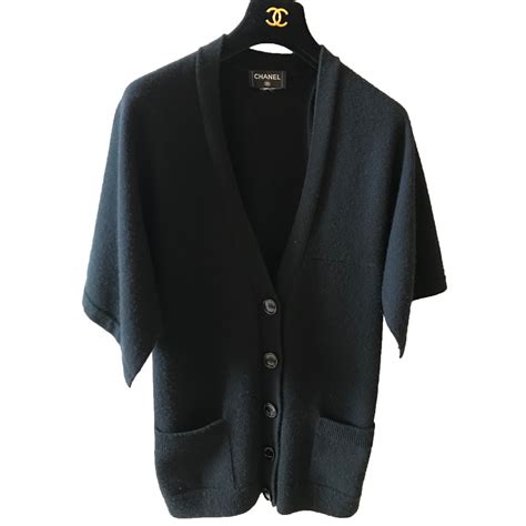 black chanel cardigan